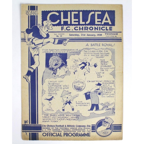 927 - Chelsea v Fulham F A Cup 4th Rnd 21st Jan 1939