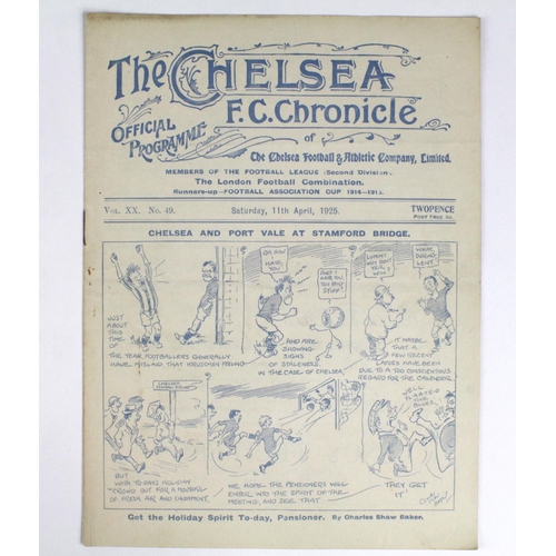 968 - Chelsea v Port Vale 11th April 1925