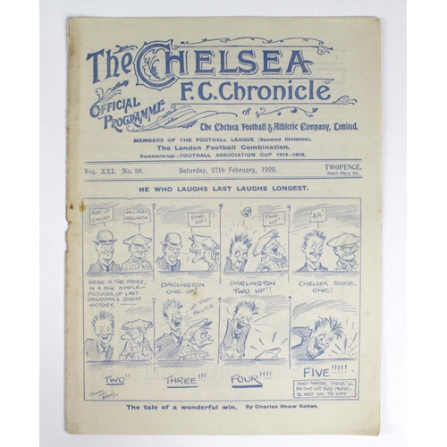 986 - Chelsea v South Shields 27th Feb 1926