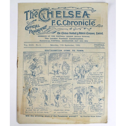 987 - Chelsea v Southampton 11th Sept 1926