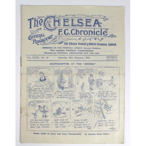 988 - Chelsea v Southampton 25th Feb 1928