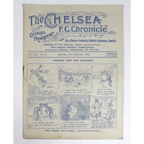 997 - Chelsea v Swansea Town 21st Nov 1925