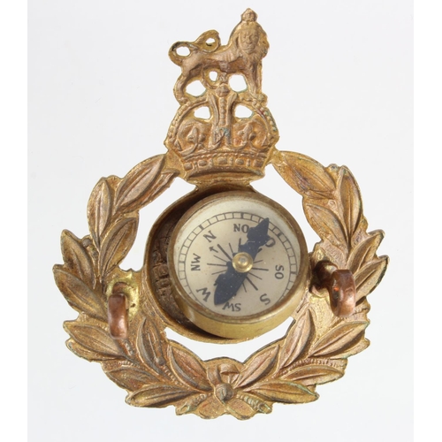 1057 - WW2 Royal Marine Commando Cap Badge with hidden escape compass.