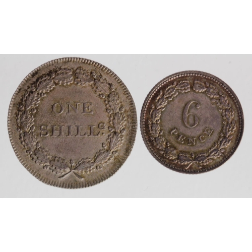 1812 - Tokens, 19thC (2): Fazeley, Peel Harding & Co silver Shilling 1811 'ONE SHILLg' in wreath, 'P. H & C... 