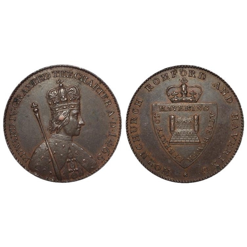 1818 - Token, 18thC: Hornchurch Halfpenny, D&H Essex No. 33, EF