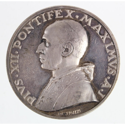 1828 - Vatican, Papal Medal, silver d.44mm: The Election of Pope Pius XII 1939, (medal) by Mistruzzi, light... 