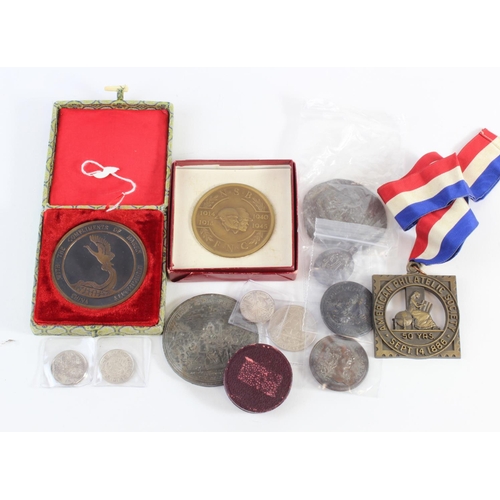 1832 - World Commemorative Medals (13) 17th to 20thC, noted: Opening of the Suez Canal 1869 silver, toned a... 