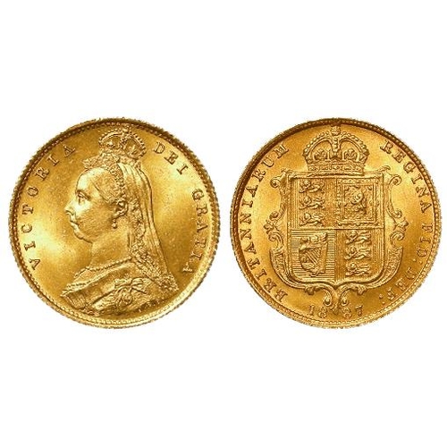 1897 - Half Sovereign 1887 aUnc (Ex Lockdales Auc 124 Lot 1662)