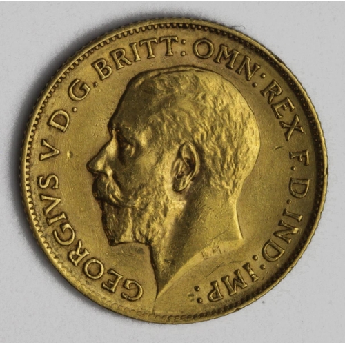 1916 - Half Sovereign 1911, S.4006, EF, edge nick.