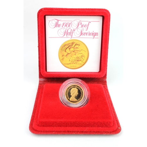 1923 - Half Sovereign 1980 Proof FDC boxed as issued