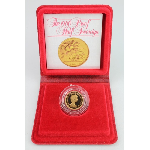 1924 - Half Sovereign 1980 Proof FDC boxed as issued