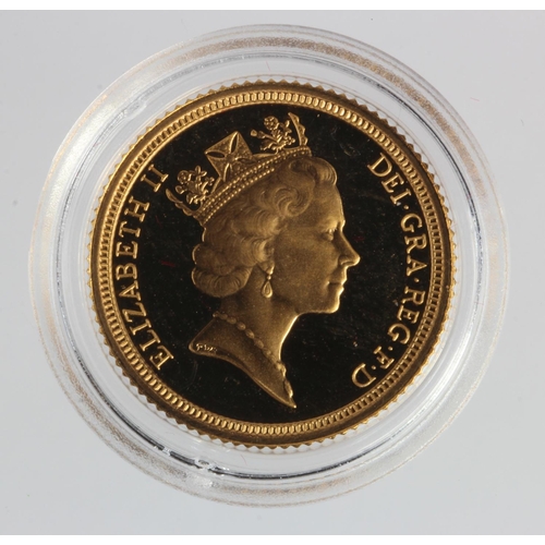 1941 - Half Sovereign 1996 Proof FDC in a hard plastic capsule