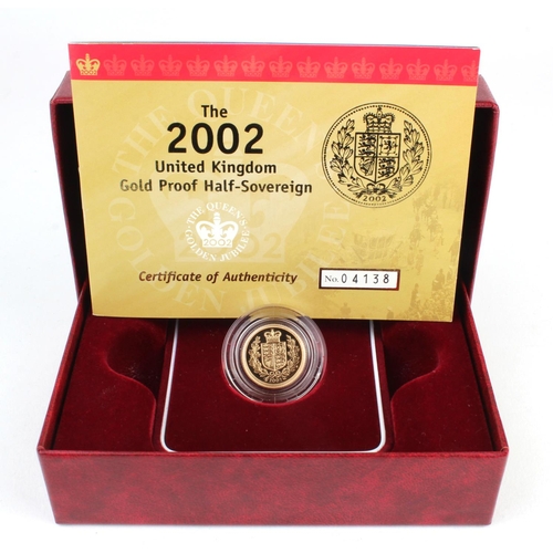 1950 - Half Sovereign 2002 Proof FDC boxed as issued