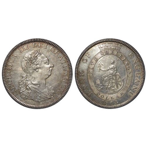 2150 - Dollar 1804, Bank of England, top leaf to left of E, upright K to left of shield, S.3768, the date o... 