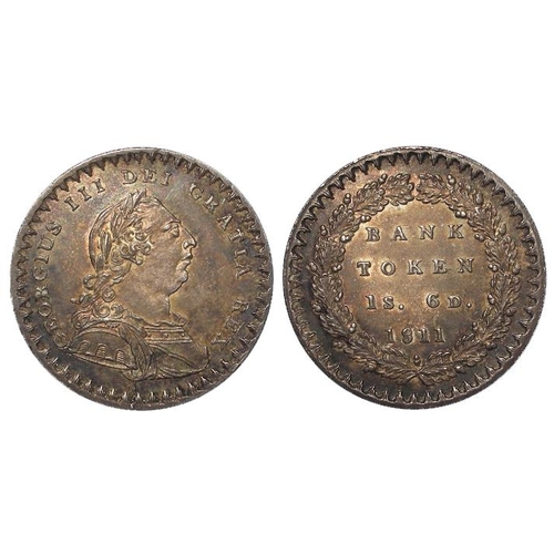 2158 - Eighteenpence Bank Token 1811 toned EF