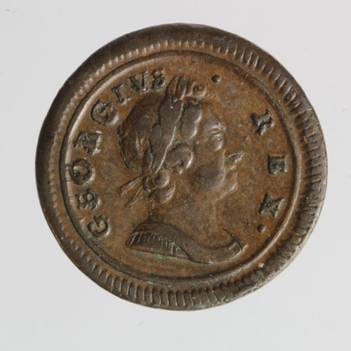 2179 - Farthing 1720, S.3662, VF, die flaws.