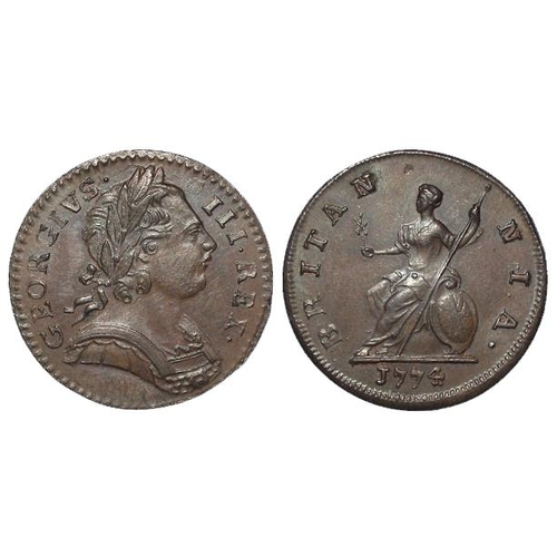 2185 - Farthing 1774, S.3775, EF