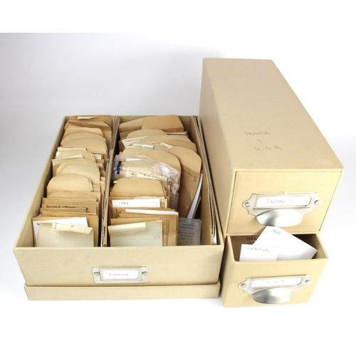 2623 - World Coins, a collection in a cardboard box, 18th-20thC (silver noted), most in paper packets with ... 