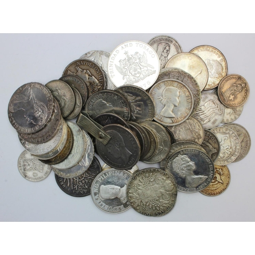 2633 - World Silver (approx 1Kg) mixed grades, countries, denominations