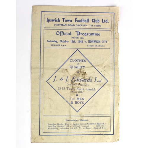 2732 - Ipswich Town v Norwich City 16th October 1948 League 3 South