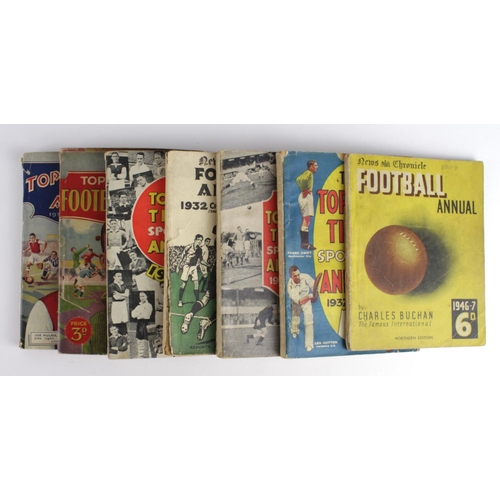 2765 - Topical Times Football Annuals all pre-war 1931/32, 1933/34, 1937/38, 1938/39 and scarce 1939/40. So... 