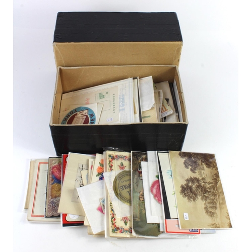 2777 - Ephemera, shoebox containing large selection, mainly varied advertising, needs viewing