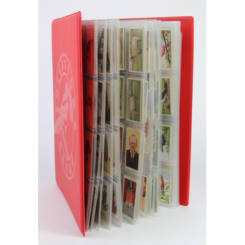 3409 - Modern red binder containing complete sets, issues from Players Old Naval Prints, Churchman East Suf... 