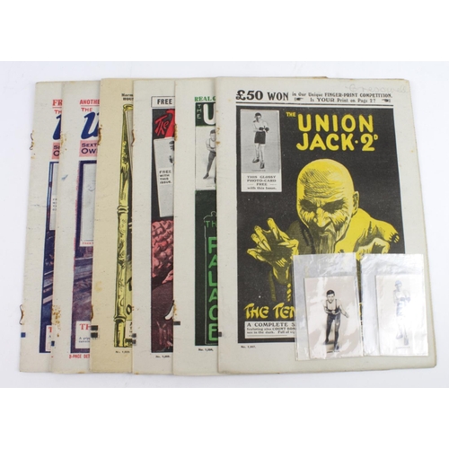 3425 - Union Jack (Periodical), set of 6 original 1923 magazines each issued with a card from the set, plus... 