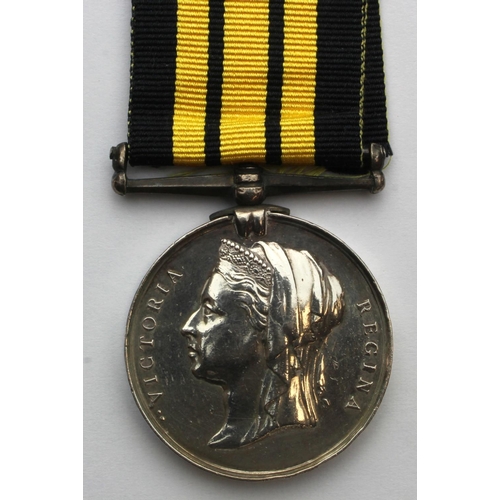 78 - Ashantee Medal, no clasp, named to 2127 Pte J Allan 42nd High'ds 1873-4. With copy medal roll.