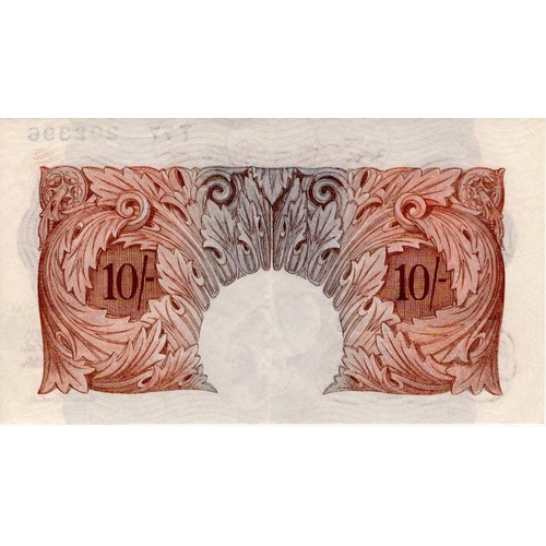 55 - Catterns 10 Shillings issued 1930, serial T77 202396 (B223, Pick362b) centre fold, lovely crisp EF+