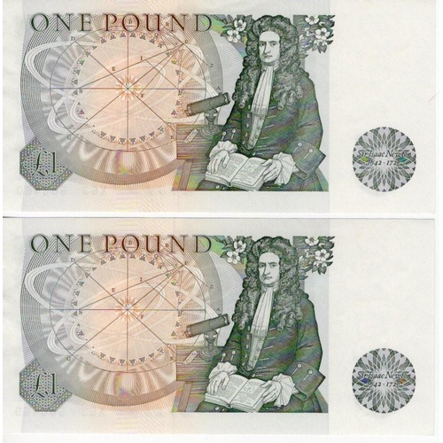 65 - ERROR Page 1 Pound (2) issued 1978, a consecutively numbered pair of error notes, both have missing ... 