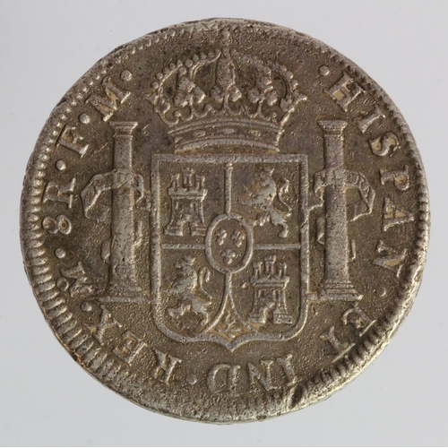 1002 - Spanish Mexico silver 8 Reales 1796 Mo FM, porous nVF (probably water damage)