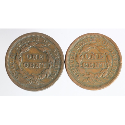 1015 - USA Large Cents (2): 1843 GF, and 1847 VG