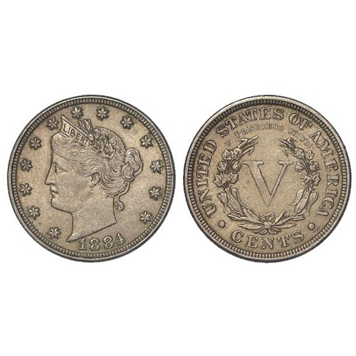 1016 - USA Nickel 5 Cents 1884 EF