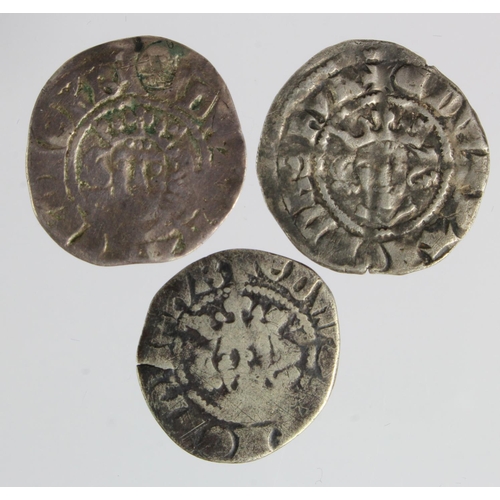 105 - Edward I Bury St Edmunds silver pennies (3): Class 10a/b5 F, plugged, Class 10cf5nVF, and S.1418 VG,... 