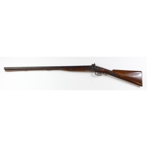 1088 - Double Barrelled 12 Bore Victorian Percussion Shotgun. Barrels 28