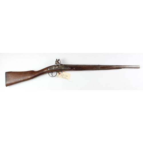 1092 - Flintlock Carbine - a composite flintlock carbine circa. 1800. Barrel 25