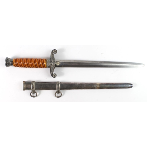 1096 - German Nazi Army Dagger with scabbard, nice example maker marked 'Original Eickhorn Solingen'. Sadly... 