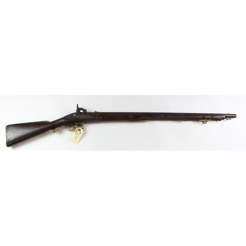 1115 - Musket - an E.I.C Pattern Percussion Fusil with transitional sidelock and Hanoverian Bayonet Catch. ... 