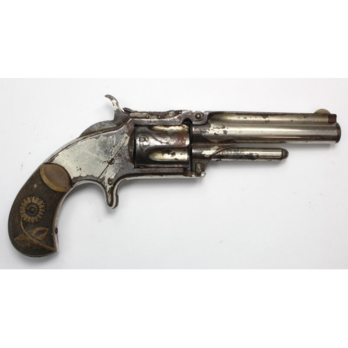 1120 - Revolver 19th century .32 rim fire pocket revolver, five shot police model 1 ½  second issue number ... 