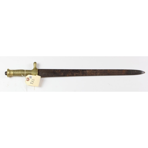 1127 - Sword - 19th century European type hanger. Gladius blade 17.5