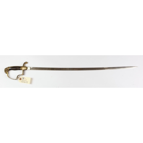 1136 - Sword - Bolivian Sword made by ALCOSO with Alex Coppel trademark to Ricasso. Blade 30