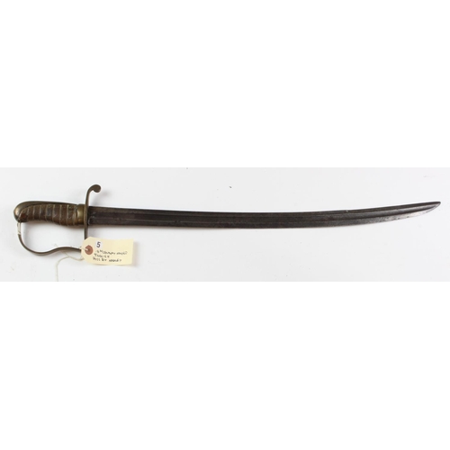 1137 - Sword - British 18th/19th Century hanger, fullered blade 23