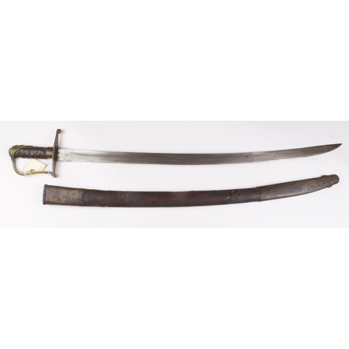 1143 - Sword - European 19th Century Cavalry Hanger. Stirrup hilt similar to the Russian model 1899 pattern... 