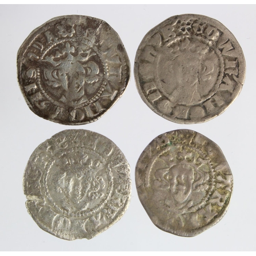 116 - Edward I Durham silver pennies of Bishop Bec (4): Classes unidentified, F-GF; with tickets/provenanc... 