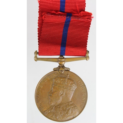 1198 - Coronation (Police) Medal 1902 in bronze, with Metropolitan Police reverse (PC A Faulkner V.Div).