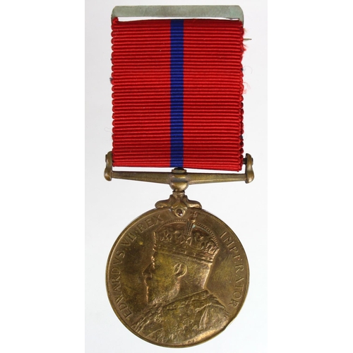 1200 - Coronation (Police) Medal 1902 in bronze, with St John Ambulance Brigade reverse (G Gompertz. Pte)