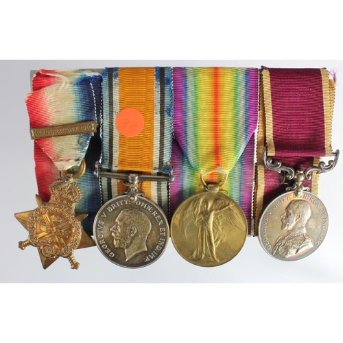 1233 - 1914 Star Trio with Aug-Nov clasp (4091 L.Cpl N G Runnacles 3/Hrs) (Sgt on Pair), and GV Army LSGC M... 