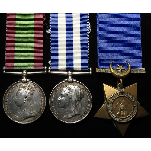 1239 - Afghanistan Medal 1881 (845 Pte Ar Moses 63rd Regt), Egypt Medal dated 1882 no bar (845 Pte A Moses ... 