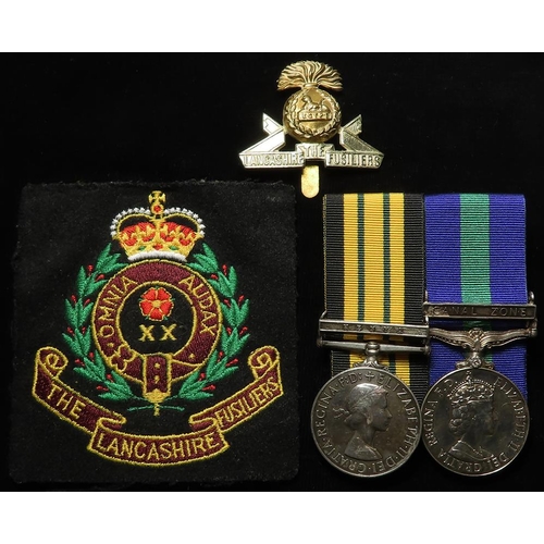 1242 - Africa General Service Medal QE2 with Kenya clasp (22783145 Fus H Taylor L.F.) and GSM QE2 with Cana... 